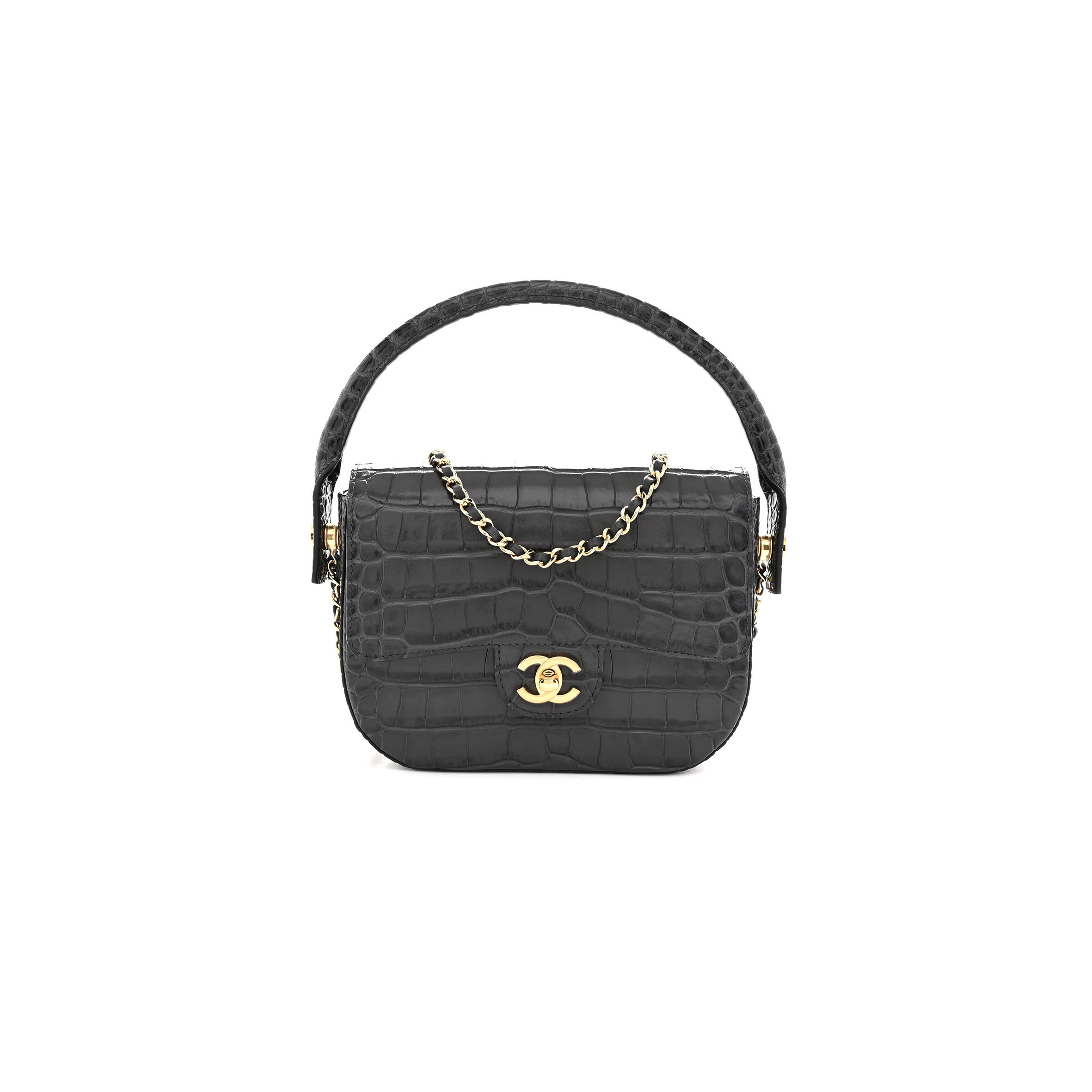 CHANEL MINI FLAP BAG WITH TOP HANDLE AS6424 (20*16*5cm)